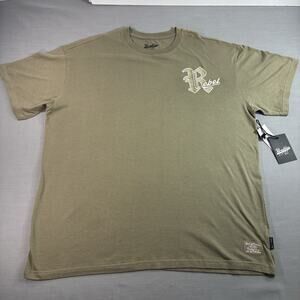 Brooklyn Cloth Rebel Embroidered T-Shirt Men’s Large Olive Green NWT